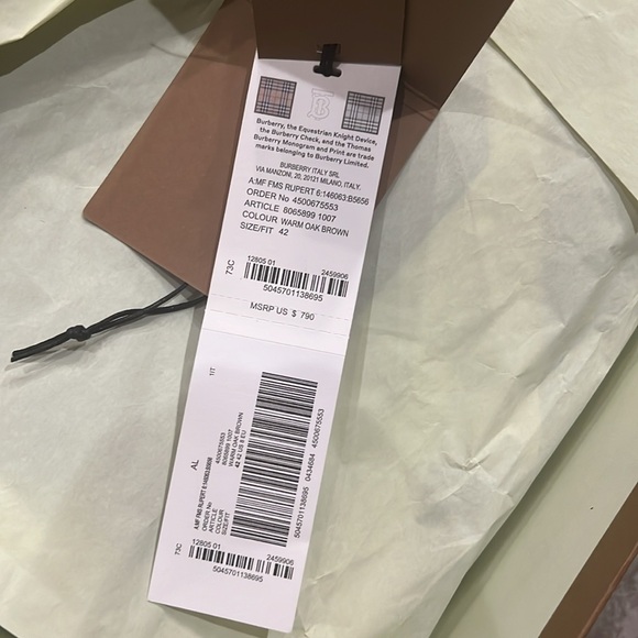 Burberry Brown Coin Loafers in Warm Oak Brown, Size EU42 UK8 US9 New w/Dust Bag - Picture 15 of 16